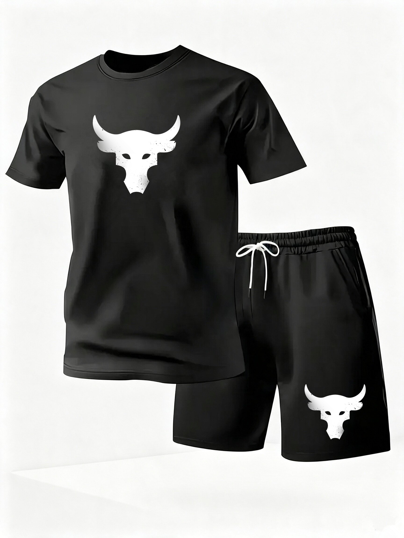 Street Summer Fashion - 夏用メンズ速乾カジュアル半袖Tシャツ＆ショートパンツセット シティストリートファッション ランニングスポーツ 2ピーススーツ
