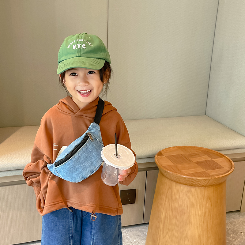Street Fashion For Boy - ファッションデニム子供用ウエストバッグ、レジャー、男の子と女の子用クロスボディチェストバッグ、ストリートトレンドベルトバッグ、子供の誕生日プレゼント、ウエストパック