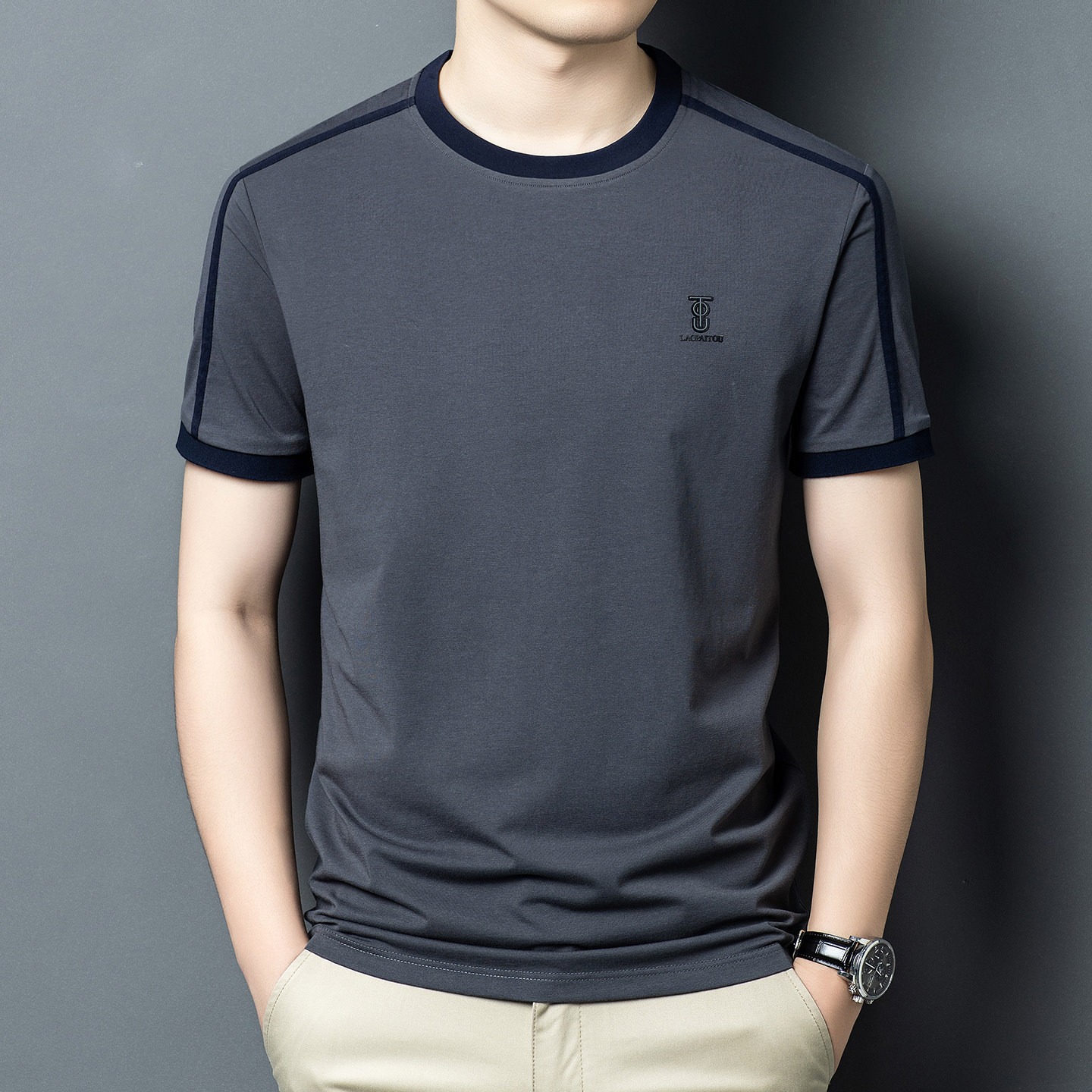 Street Fashion In Chinese - 夏のメンズ黒 Tシャツ高品質ファッショナブルな紳士服原宿ハイストリートスポーツ Tシャツグレートップ M-3XL 2026 新しい