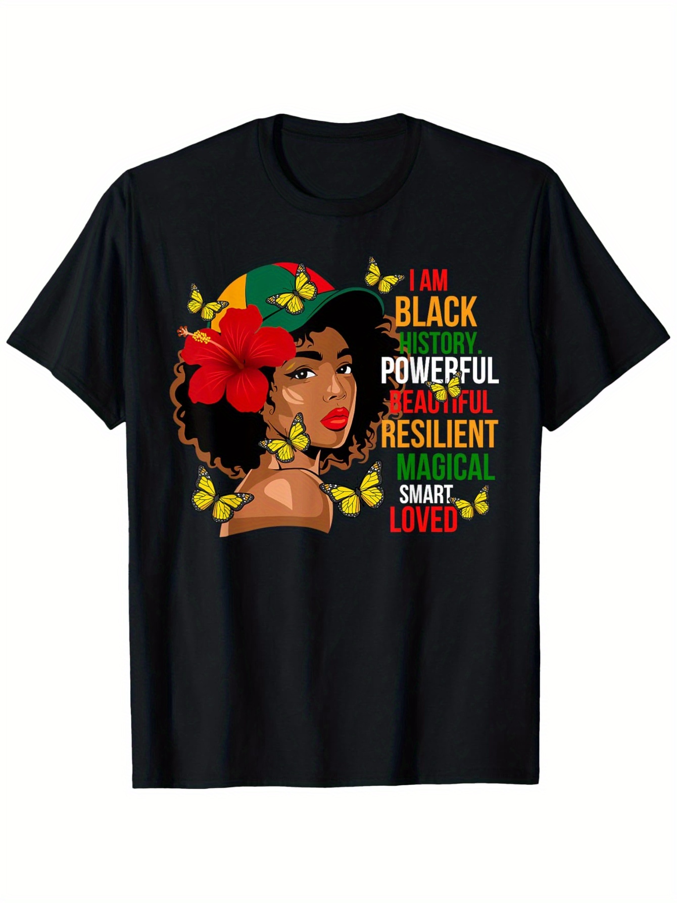 Street Fashion Culture - 黒人文化のプライドを祝う黒人歴史月間女性用Tシャツ、ファッショナブルなコットントップ半袖、ストリートスタイルショートTシャツ