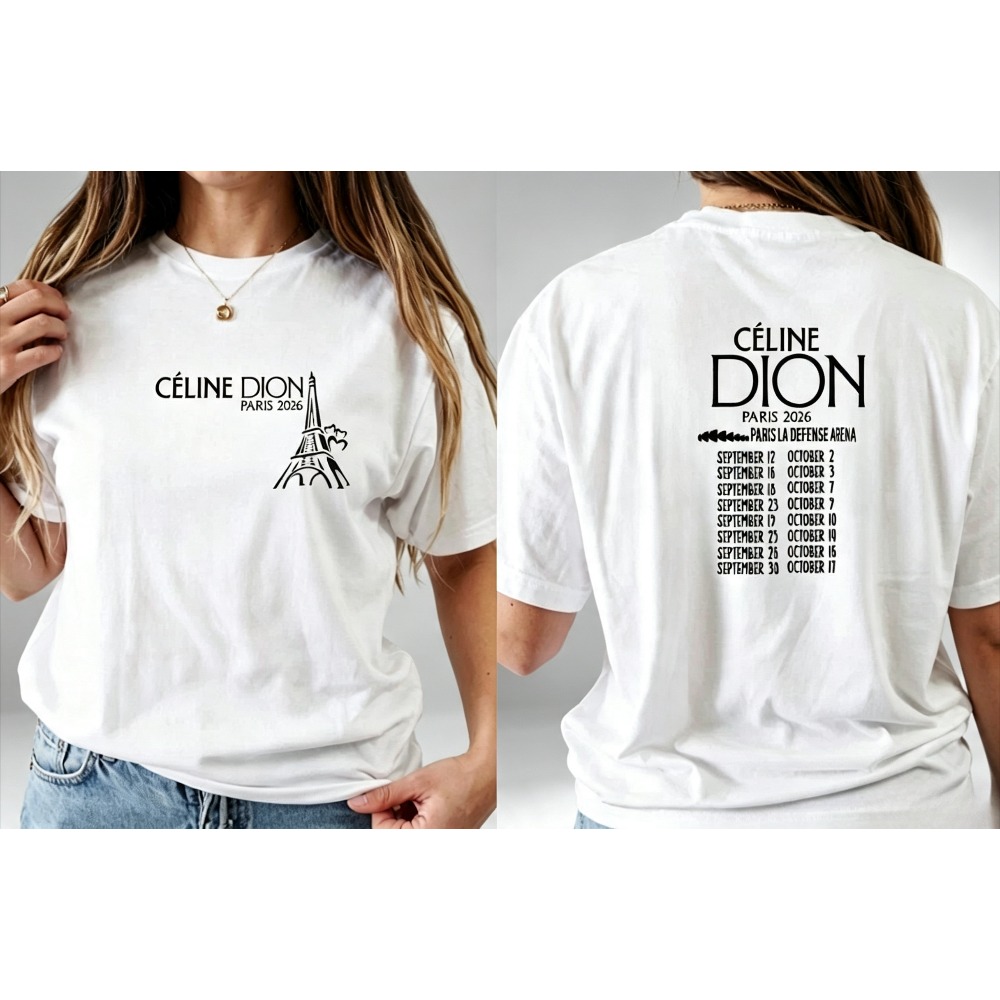 Street Fashion Paris - パリ エッフェル塔 ツアー デイトプリント メンズ Tシャツ