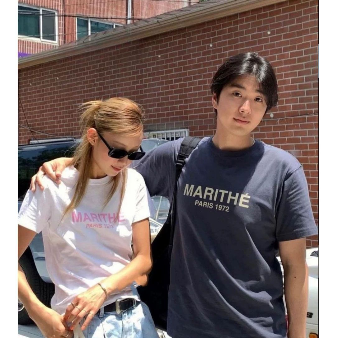 Street Fashion Paris - マリテパリ 1972 2026 夏カップルコットン Tシャツ韓国ストリートウェアルーズレタープリントカジュアルデイリーユニセックス Tシャツトップ