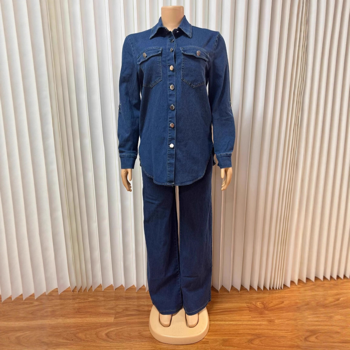 ジーンズ2ピースセット レディース デニムシャツコート スト - Street Fashion Jeans Women のレビューと価格
