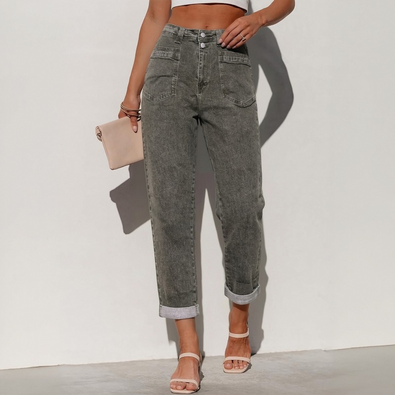 レディース プラスサイズ アメリカン ハイストリート ヘビー - Street Fashion Jeans Women のレビューと価格