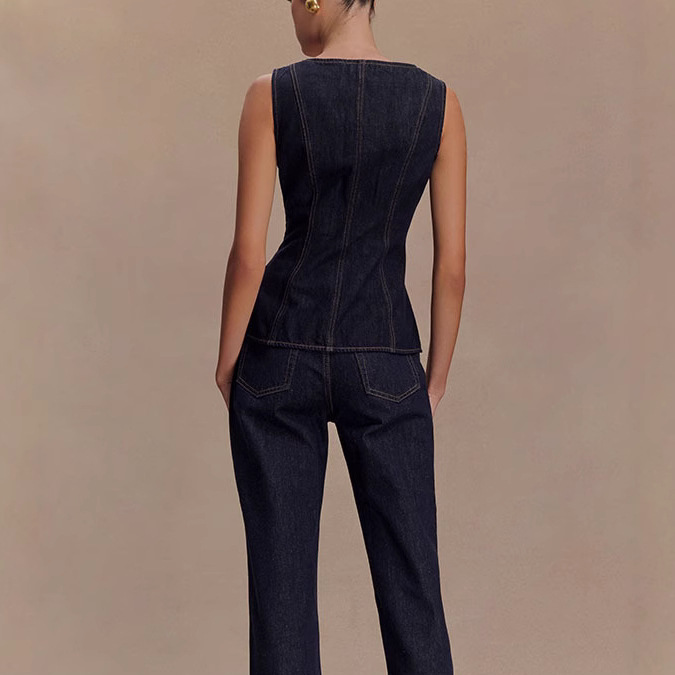 2025年夏 デニムパンツセット レディース ファッション  - Street Fashion Jeans Women のレビューと価格