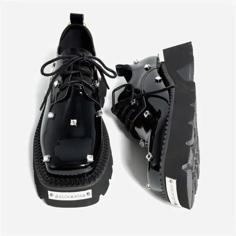 女性ローファークリスタルプラットフォーム分厚いメアリージェー - Chunky Sneaker Platform のレビューと価格