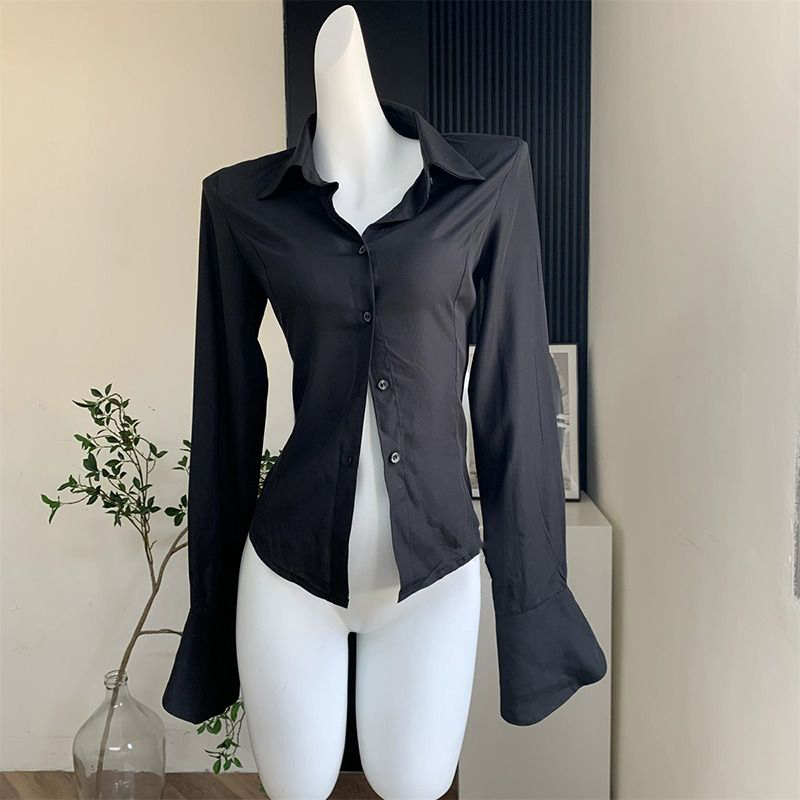 Gidyq 女性黒包帯シャツ韓国ファッションすべて一致ストリ - Street Fashion In Korea のレビューと価格