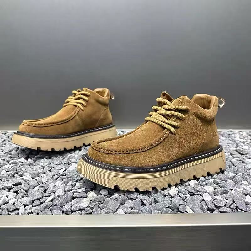 秋冬メンズプラットフォームブーツデザイナーノンスリップオート - Street Fashion Men 2025 のレビューと価格