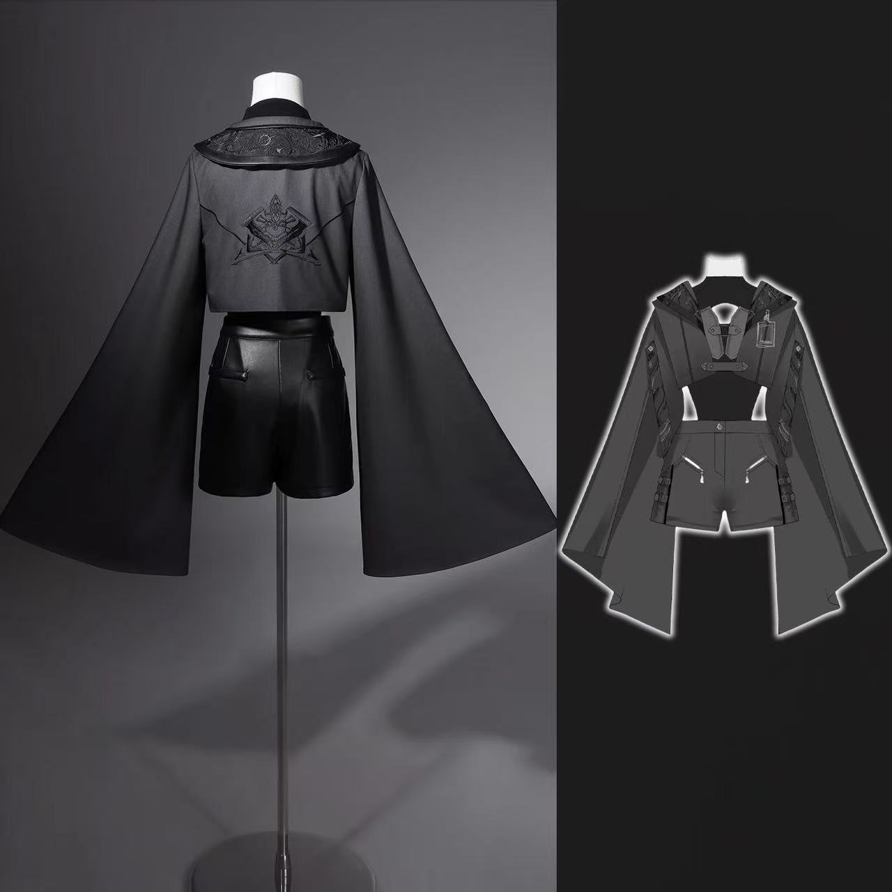 ダークブラックゴシックコスチューム レディース 新中華風 オ - Street Fashion In Chinese のレビューと価格