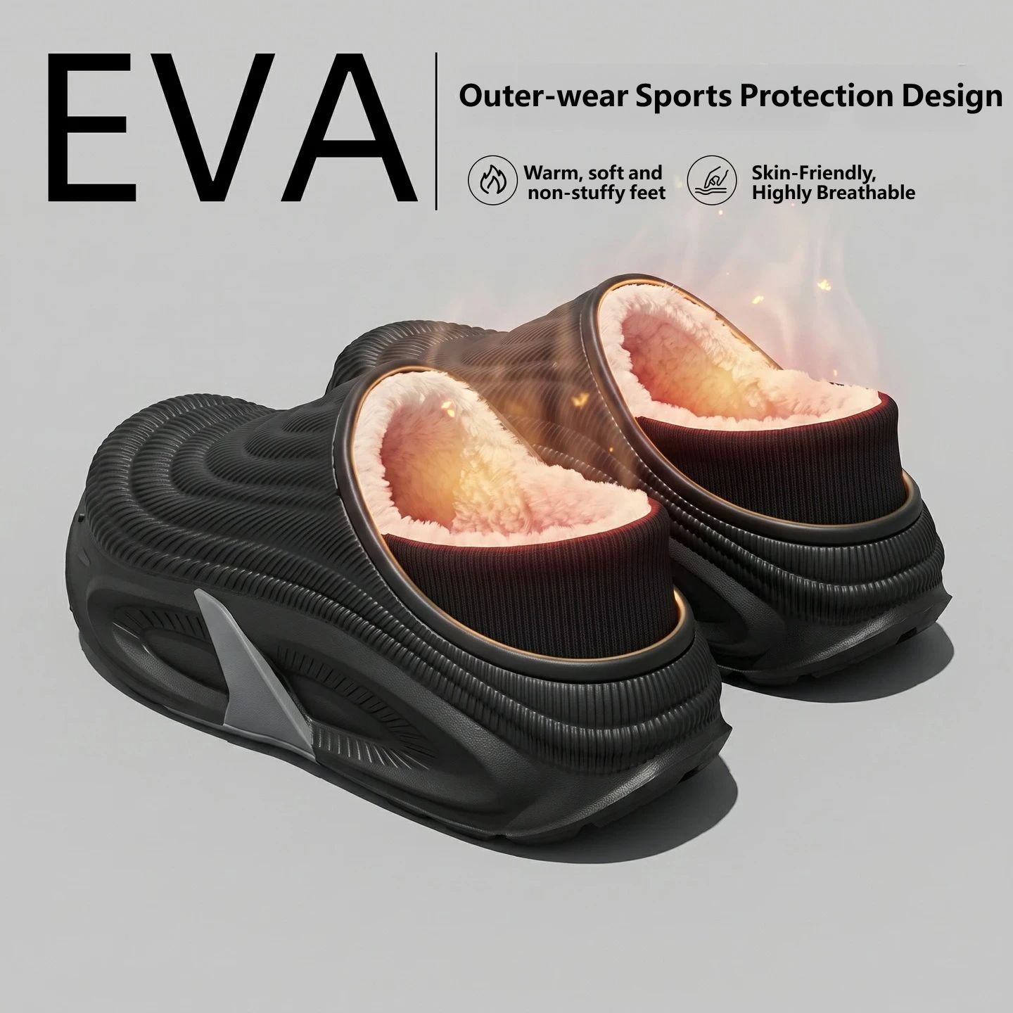 ユニセックス冬用厚底プラットフォームスリッパ EVA防水シェ - Street Fashion Online のレビューと価格