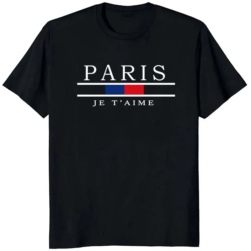パリグラフィックプリント Tシャツ男性夏カジュアルファッショ - Street Fashion Paris のレビューと価格
