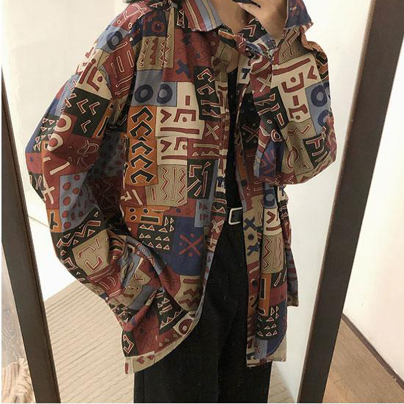 ヴィンテージ原宿女性ブラウスストリート特大韓国エレガントなシ - Street Fashion In Korea のレビューと価格