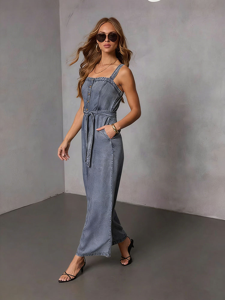 サマービンテージ レディースデニムジャンプスーツ 2026新 - Street Fashion Jeans Women のレビューと価格