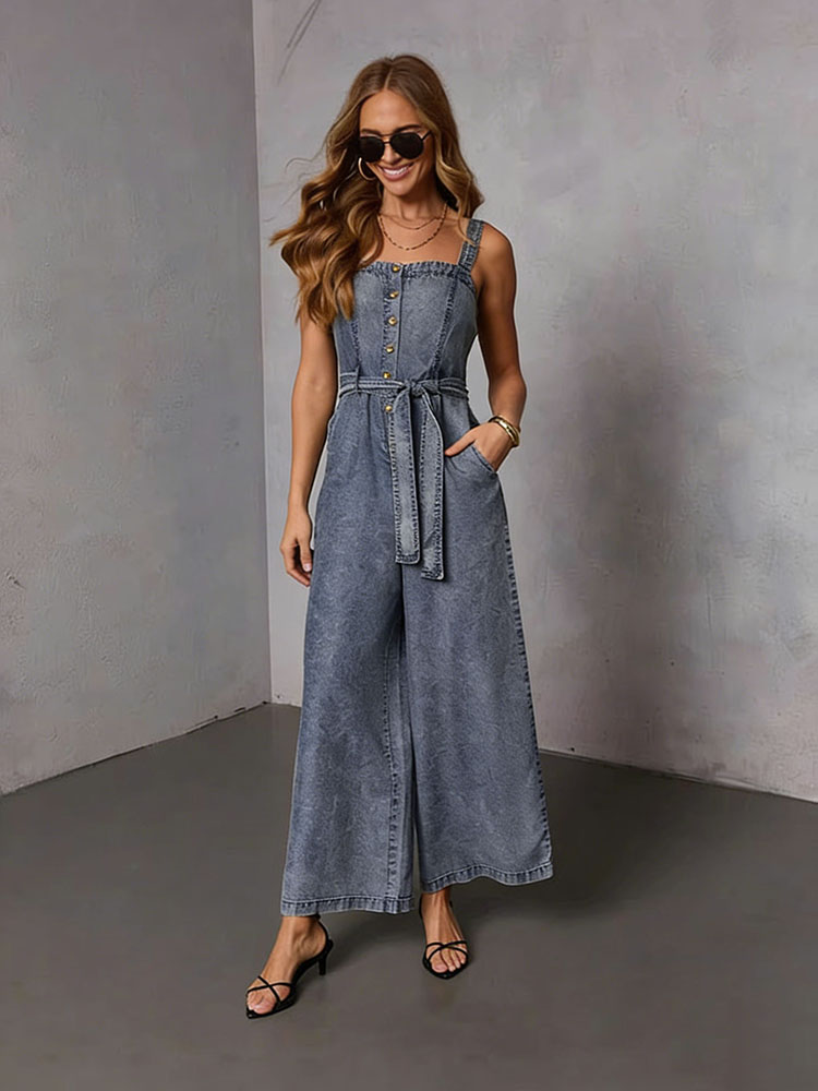 サマービンテージ レディースデニムジャンプスーツ 2026新 - Street Fashion Jeans Women のレビューと価格