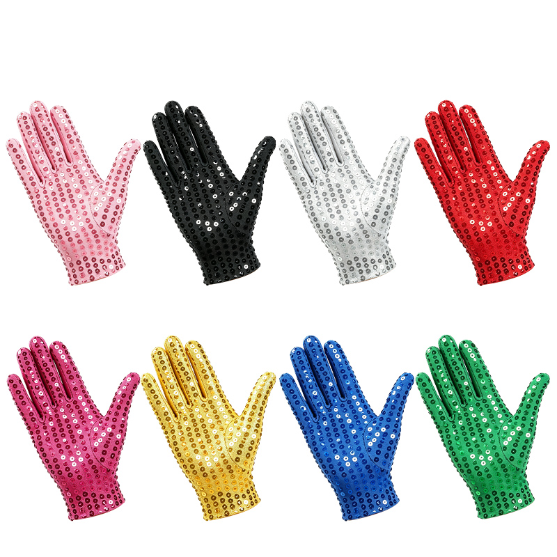 男性と女性のためのフェスティバルスパンコールグローブ、大人向 - Street Fashion Gloves のレビューと価格