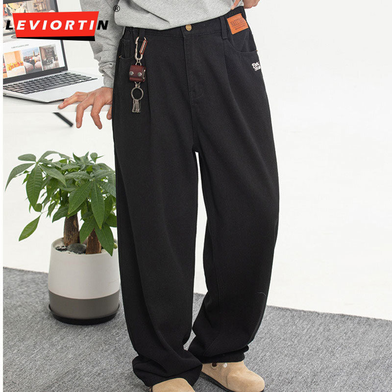 男性用の文字が刺繍されたパンツ,カジュアルなセミエラスティッ - Street Fashion Men 2025 のレビューと価格