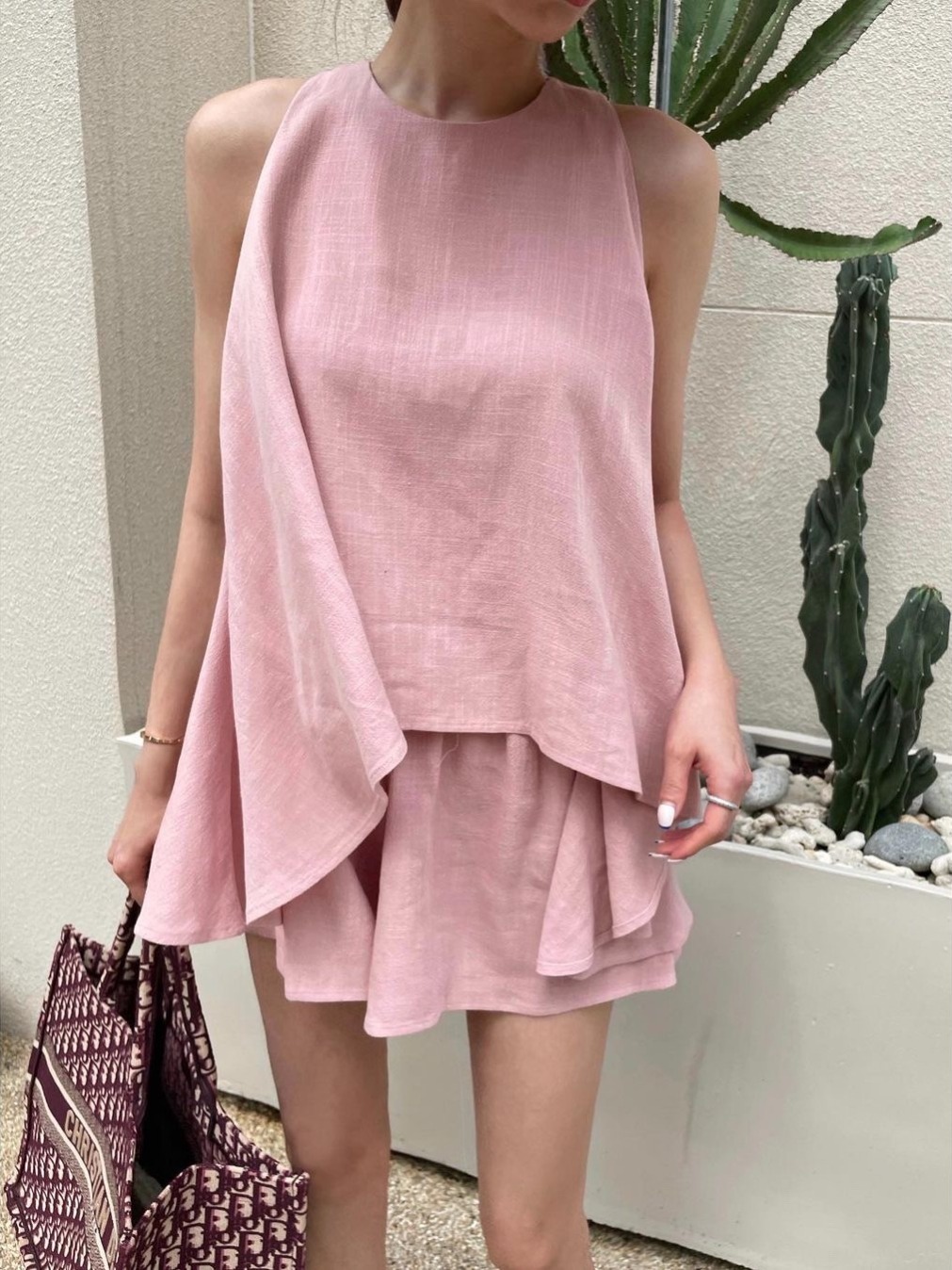 おしゃれなノースリーブワイドヘムベストとレディースゴムウエス - Street Fashion Now のレビューと価格