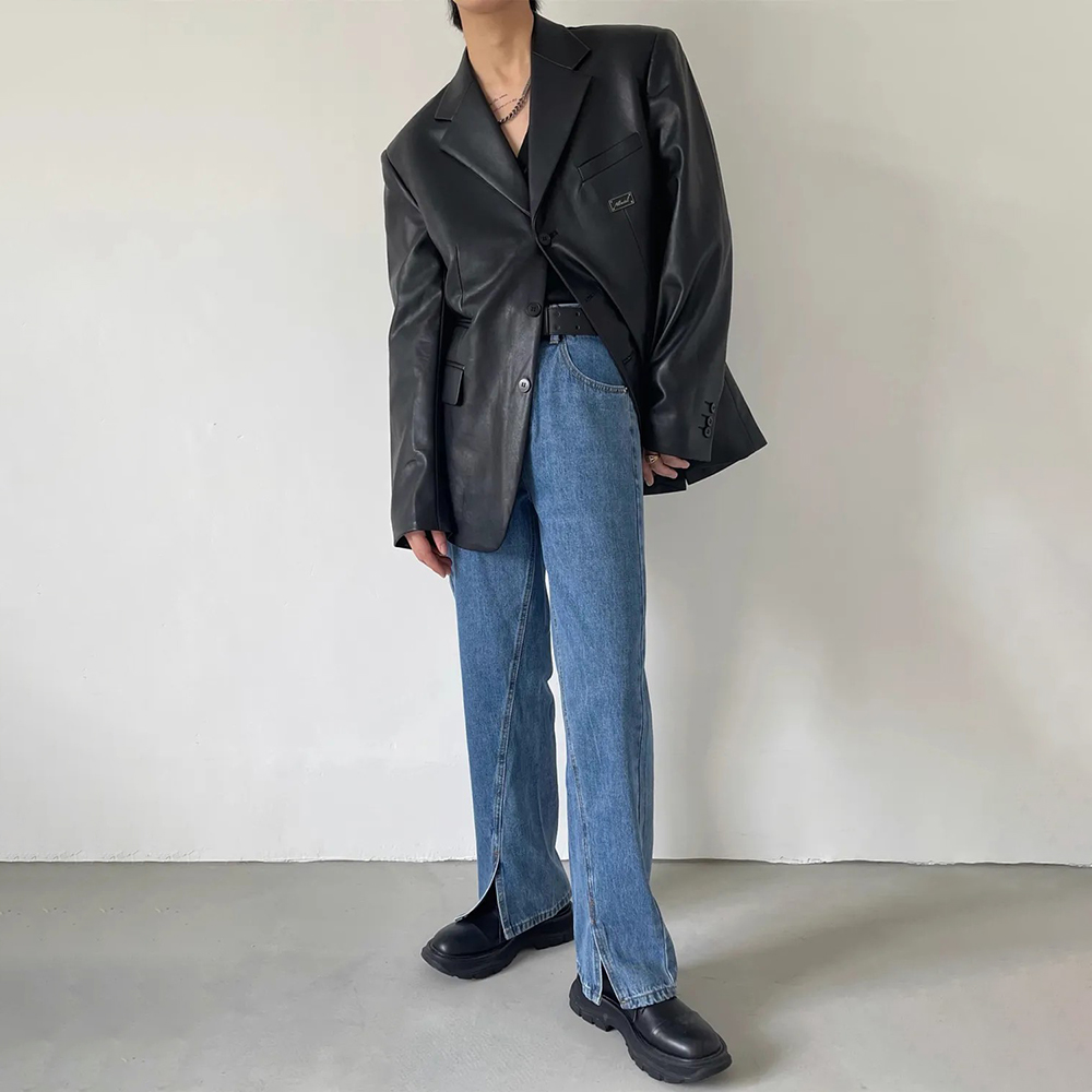 2025年冬新作 メンズ 長袖PUレザージャケット ユニセッ - Street Fashion Men 2025 のレビューと価格