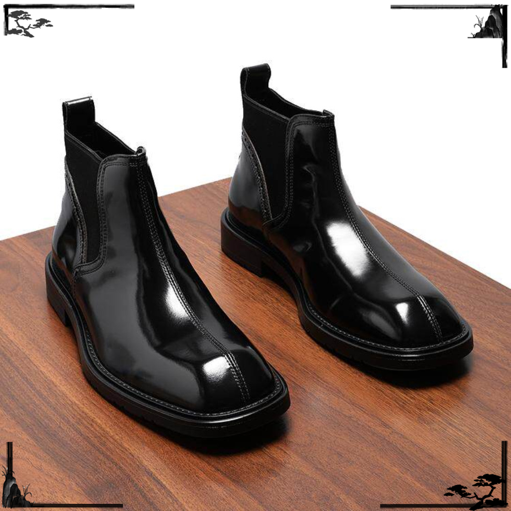 メンズ本革ブーツ ファッション スクエアトゥ ハイカット レ - Street Fashion Online のレビューと価格