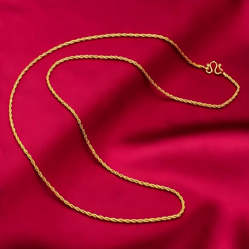 ヒップホップ 2mm ツイストロープ 24K金メッキネックレ - Fashion Street Singapore のレビューと価格