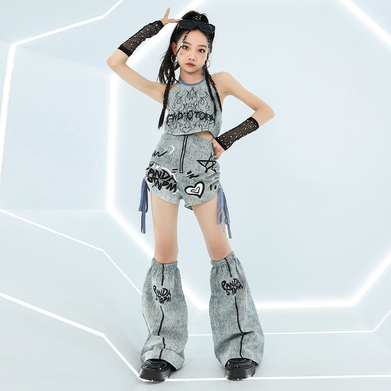 クールガールヒップホップジーンズトップスファッションストリー - Street Fashion Jeans Women のレビューと価格