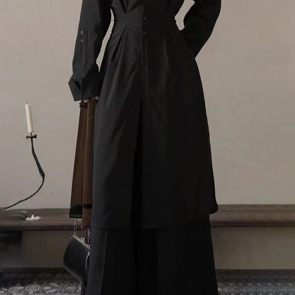 メンズ無地ロングセット レトロファッション トレンド ストリ - Street Fashion In Chinese のレビューと価格
