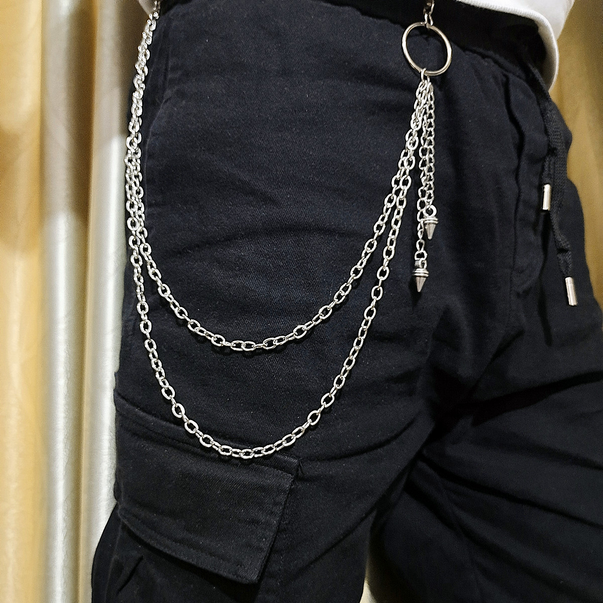 パンクストリートキーホルダーウエストチェーン-ゴシックムーン - Street Fashion Jeans Women のレビューと価格