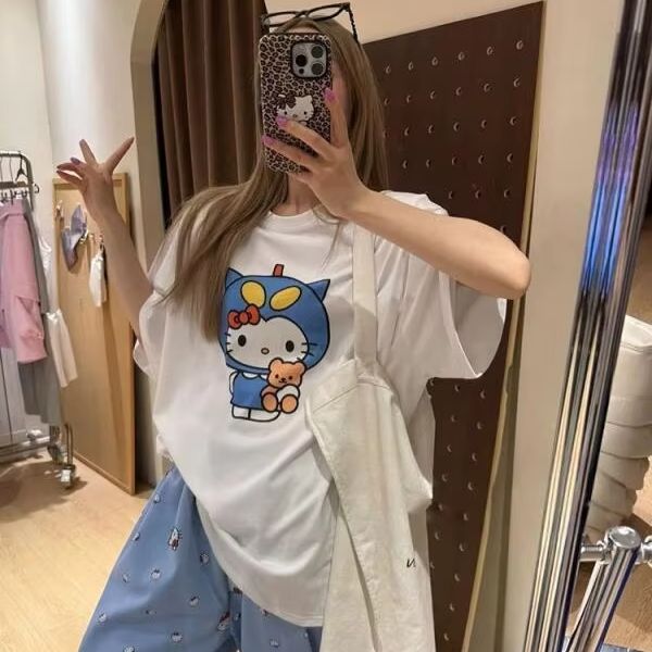 半袖ハローキティプリント Tシャツサンリオレディース夏新作ル - Street Summer Fashion のレビューと価格