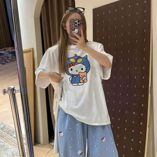 半袖ハローキティプリント Tシャツサンリオレディース夏新作ル - Street Summer Fashion のレビューと価格