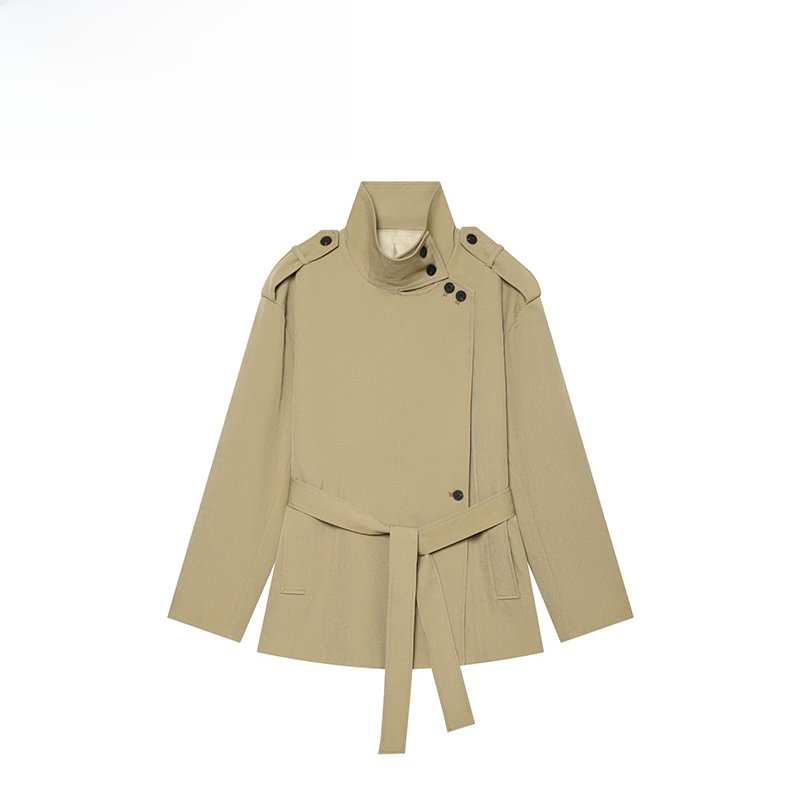 ファッショナブルなベルト付きストリートスタイルレディースコー - Street Fashion Online のレビューと価格