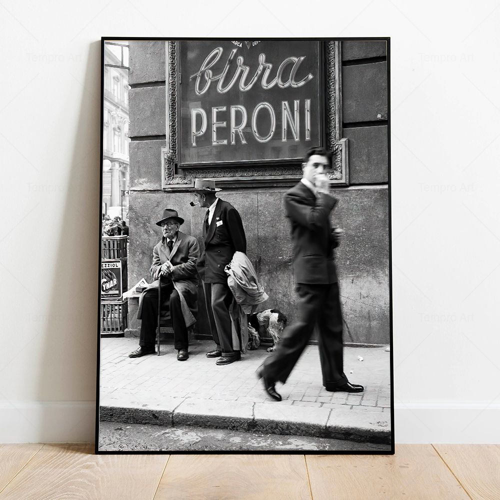 ヴィンテージプリントのポスター,壁画,黒と白の写真,リビング - Street Fashion Paris のレビューと価格