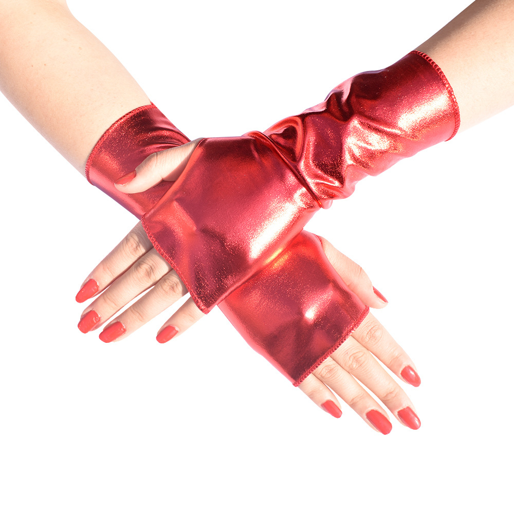 1組 レディース フェイクパテントレザー パンク ゴシックス - Street Fashion Gloves のレビューと価格