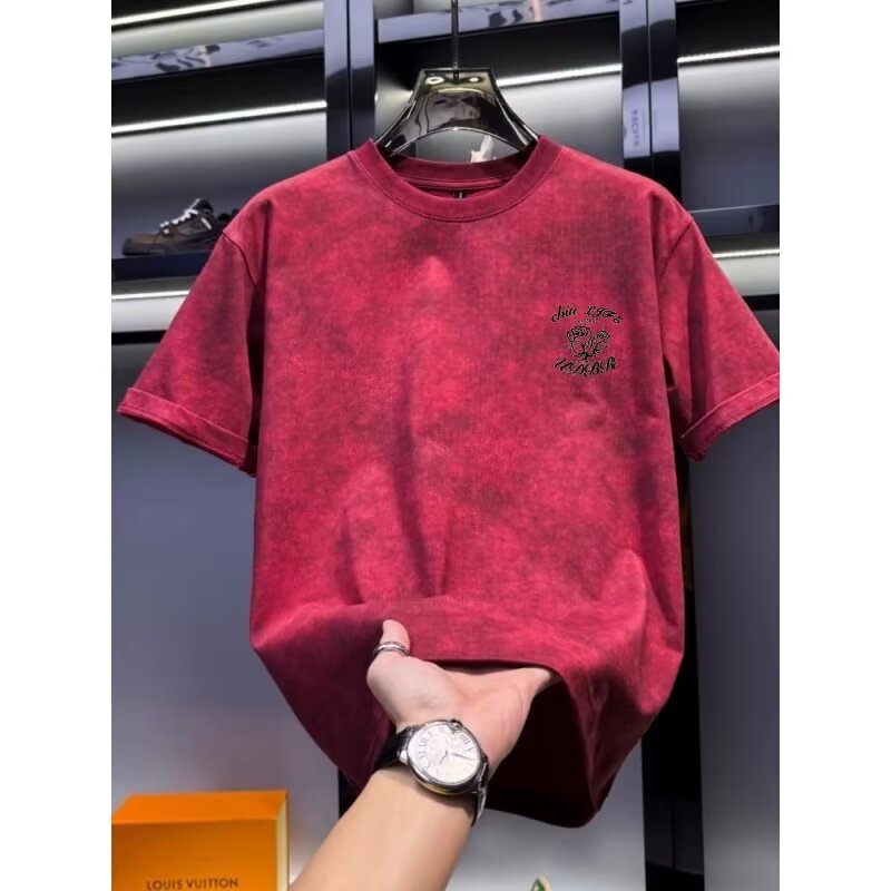 夏のメンズカーキ Tシャツ高品質ファッショナブルな紳士服原宿 - Street Fashion In Chinese のレビューと価格